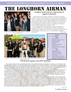 the LONGHORN AIRMAN - UT College of Liberal Arts