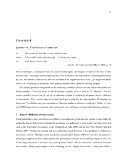 CHAPTER 4 1 Rogers`s Diffusion of Innovations