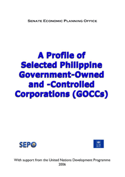 A Profile of Selected Philippine Government Owned and Controlled