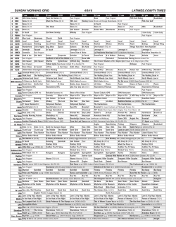 SUNDAY MORNING GRID 4/3/16 LATIMES.COM/TV TIMES