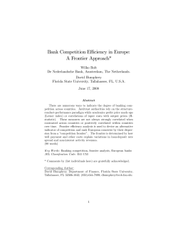 Bank Competition Efficiency in Europe: A Frontier