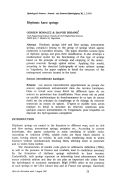 Rhythmic karst springs