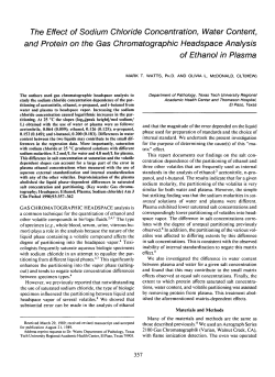 The Effect of Sodium Chloride Concentration, Water Content, and