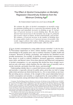 The Effect of Alcohol Consumption on Mortality: Regression