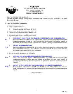 agenda - District of Saanich