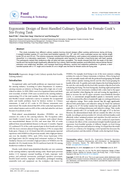 Ergonomic Design of Bent-Handled Culinary Spatula for Female