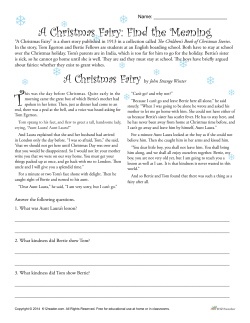 A Christmas Fairy: Find the Meaning