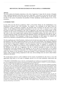 Identifying the rough edges of the Kampala Compromise