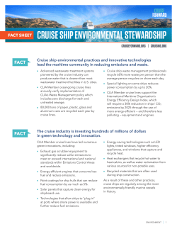 CRUISE SHIP ENVIRONMENTAL STEWARDSHIP