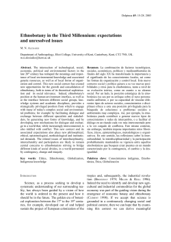 Ethnobotany in the Third Millennium