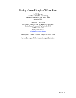 Finding a Second Sample of Life on Earth