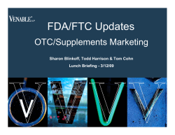 FDA/FTC Updates