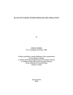 Bluetooth-based Worm Modeling and Simulation