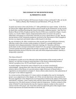 The Covenant of the Seventieth Week