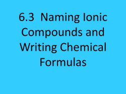 Naming Ionic Compounds