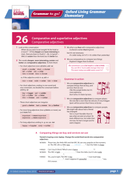 Comparative and superlative
