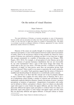 On the notion of visual illusions