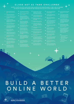 class act 50 task challenge - Office of the Children`s eSafety