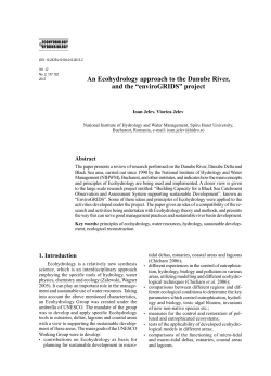 An Ecohydrology approach to the Danube River, and the