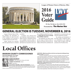 2016 Voter Guide - Marion Public Library