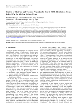 Control of Electrical and Thermal Properties by - J