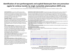 Identification of non-parthenogenetic and euploid blastocysts from
