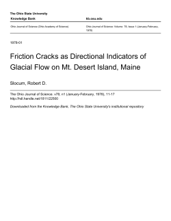 Friction Cracks as Directional Indicators of Glacial Flow on Mt