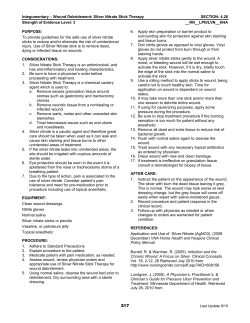 SECTION 4: INTEGUMENTARY: Wound Debridement: Silver Nitrate