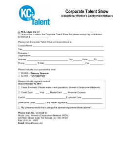 Corporate Talent Show - Women`s Employment Network