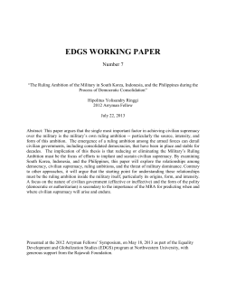 The Ruling Ambition of the Military in South Korea, Indonesia, and