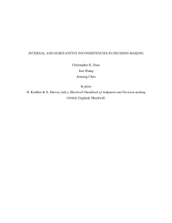 INTERNAL AND SUBSTANTIVE INCONSISTENCIES IN DECISION