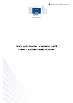critical raw materials profiles - European Commission