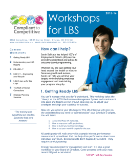 Workshops for LBS