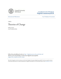 Theories of Change - DigitalCommons@ILR