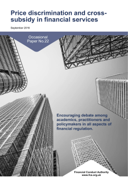 Occasional Paper 22: Price discrimination and cross-subsidy