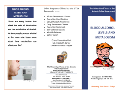 blood alcohol levels and metabolism