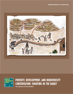 Poverty, Development, And Biodiversity Conservation