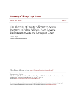 The Three Rs of Faculty Affirmative Action Programs in Public Schools