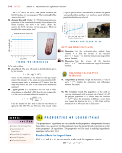 Properties of Logarithms