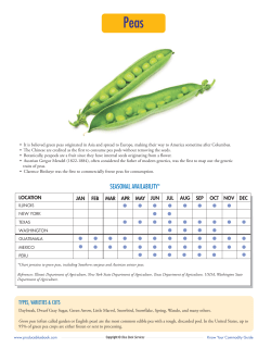 Peas - Produce Blue Book