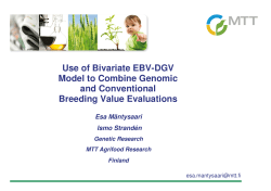 Use of Bivariate EBV-DGV Model to Combine Genomic and