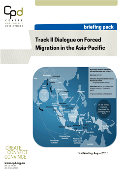 Track II Dialogue on Forced Migration in the Asia-Pacific