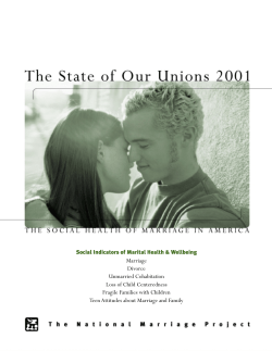 The Social Health of Marriage in America