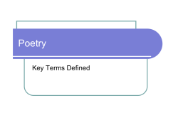 Poetic Key Terms