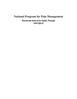 National Program for Pain Management