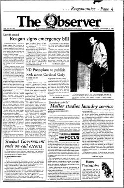 ` ` ` Reaganomics Page 4 Student Government ends on
