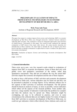 PRELIMINARY EVALUATION OF IMPACTS FROM SCIENCE