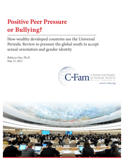 Positive Peer Pressure or Bullying? - C-Fam