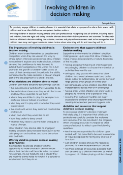 QIAS Involving Children in Decision Making