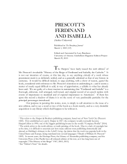 prescott`s ferdinand and isabella - The Antebellum Magazine Edition